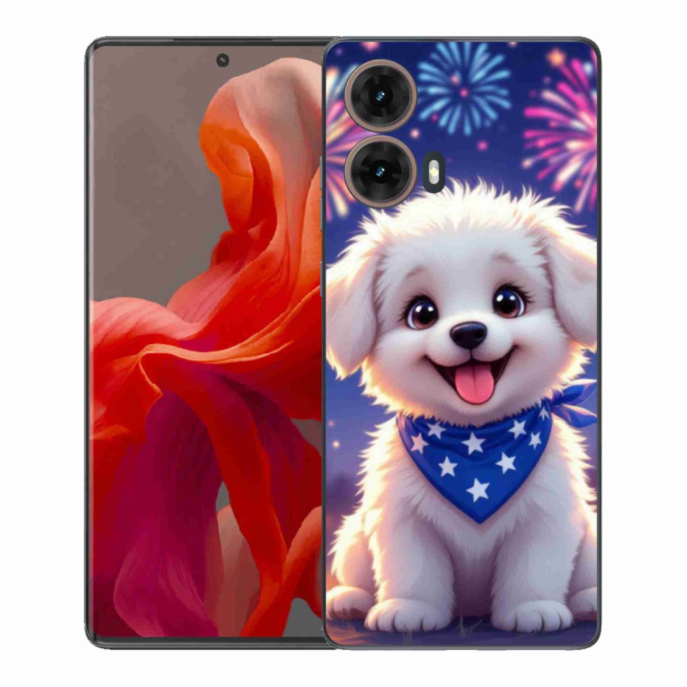Gélový kryt mmCase na Motorola Moto G85 5G - slávnostné šteňa