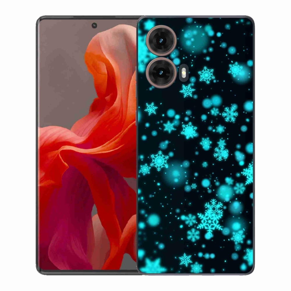 Gélový kryt mmCase na Motorola Moto G85 5G - snehové vločky 1
