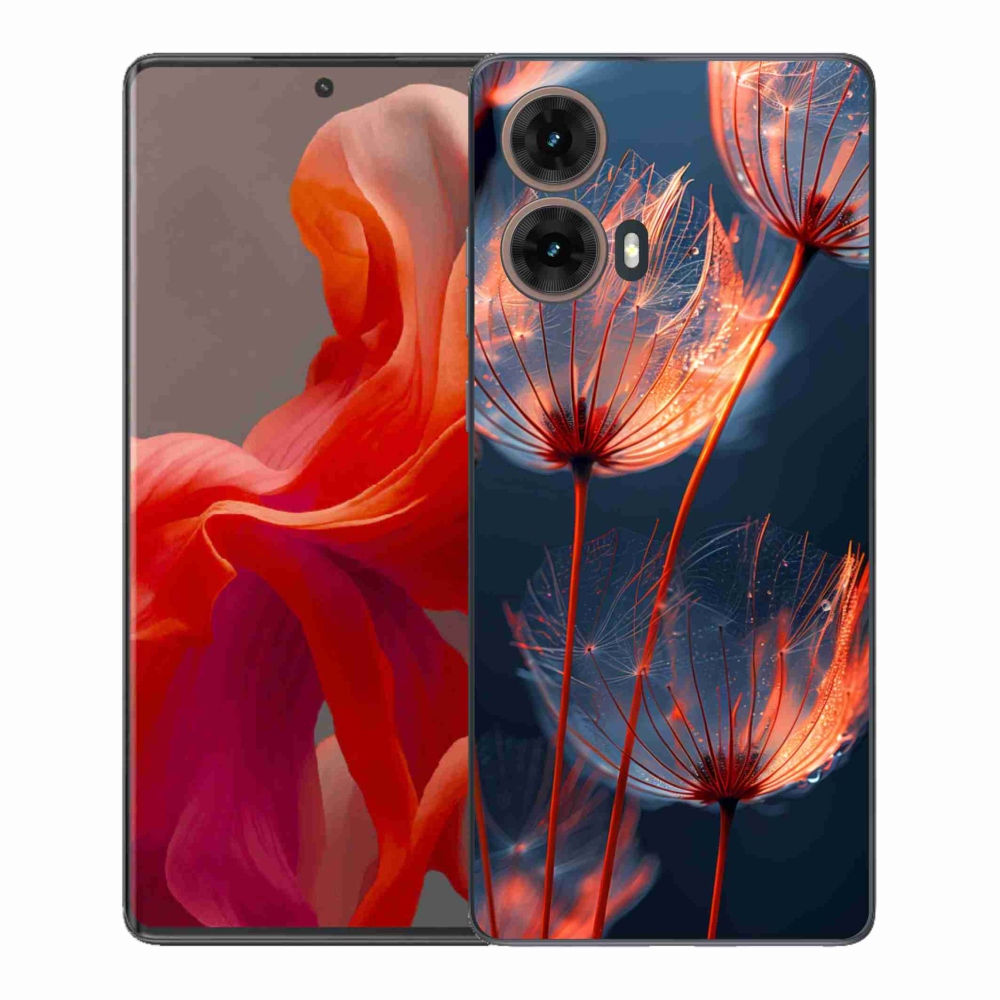 Gélový kryt mmCase na Motorola Moto G85 5G - svetielkujúce páperie