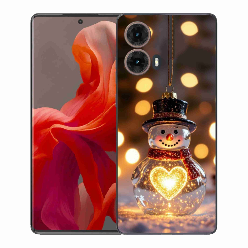 Gélový kryt mmCase na Motorola Moto G85 5G - svietiaci vianočný snehuliak