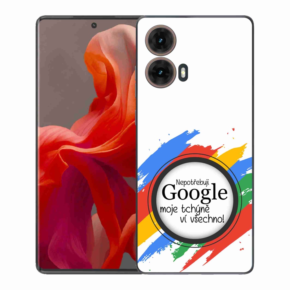 Gélový kryt mmCase na Motorola Moto G85 5G - svokra vie všetko biele pozadie