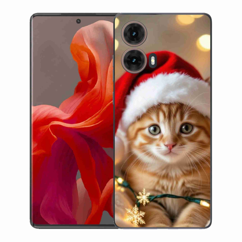 Gélový kryt mmCase na Motorola Moto G85 5G - vianočné mačiatko