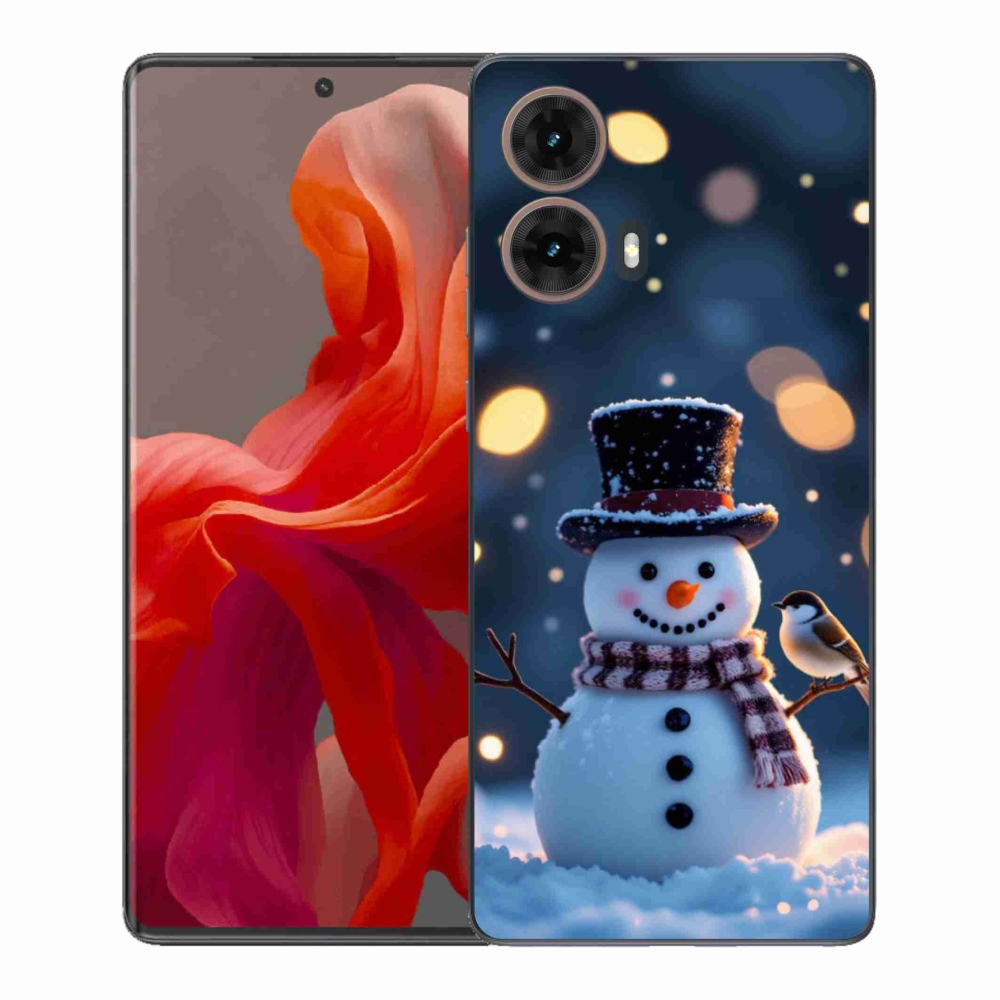 Gélový kryt mmCase na Motorola Moto G85 5G - vianočný snehuliak