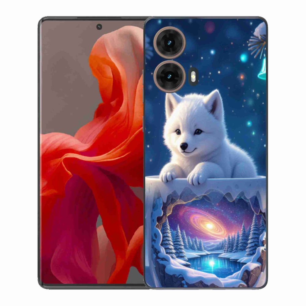 Gélový kryt mmCase na Motorola Moto G85 5G - vianočné šteňa