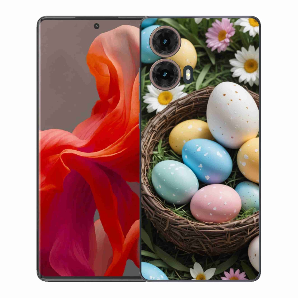 Gélový kryt mmCase na Motorola Moto G85 5G - veľkonočné vajíčka 2