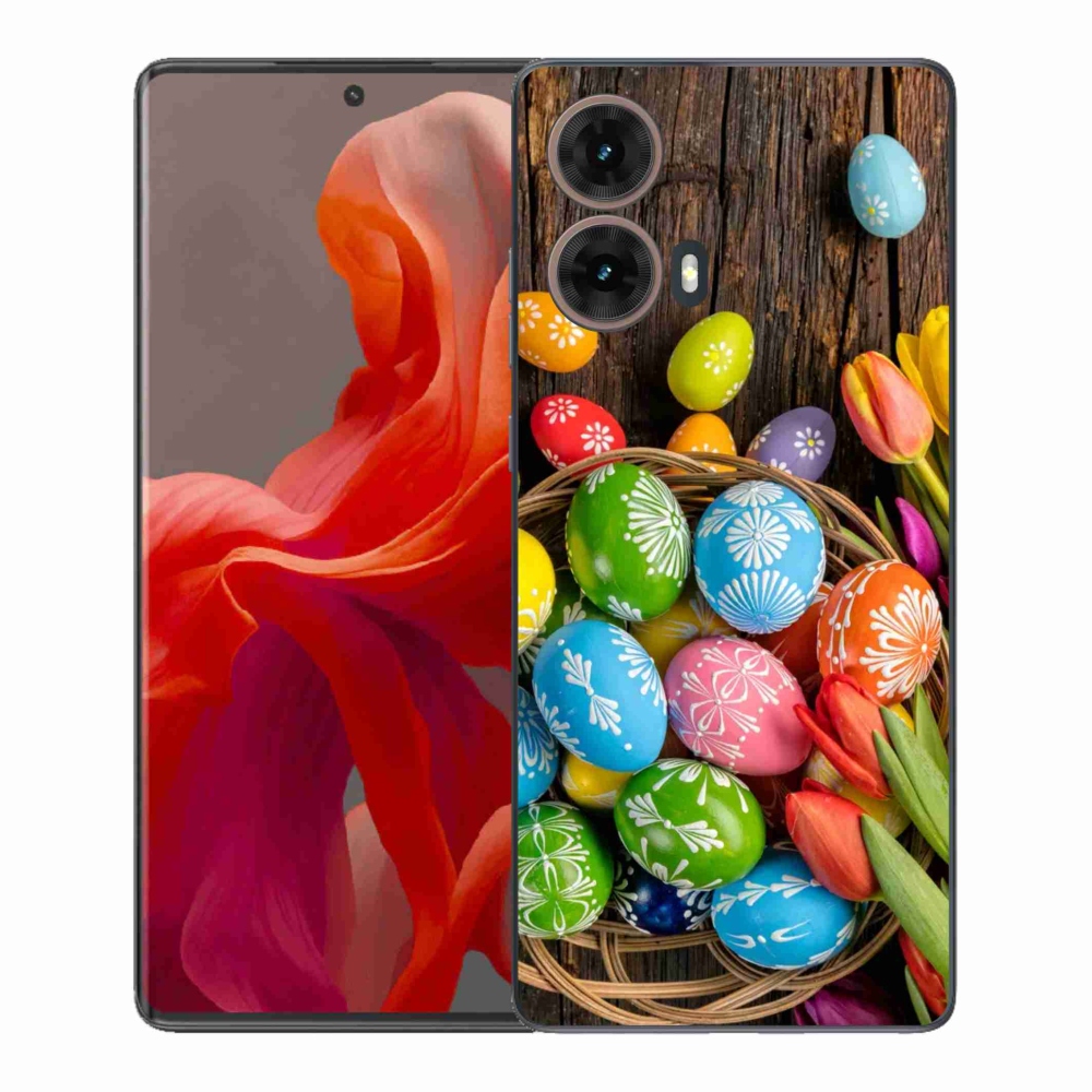 Gélový kryt mmCase na Motorola Moto G85 5G - veľkonočné vajíčka