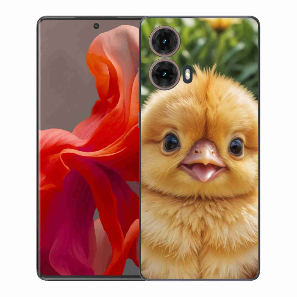 Gélový kryt mmCase na Motorola Moto G85 5G - veselé kuriatko