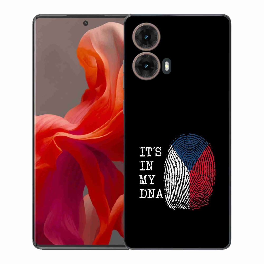 Gélový kryt mmCase na Motorola Moto G85 5G - vlajka odtlačok prsta čierne pozadie