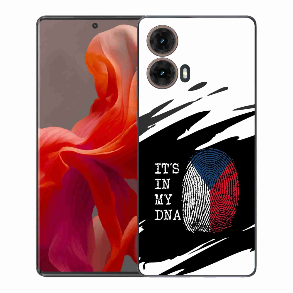 Gélový kryt mmCase na Motorola Moto G85 5G - vlajka odtlačok prsta čiernobiele pozadie