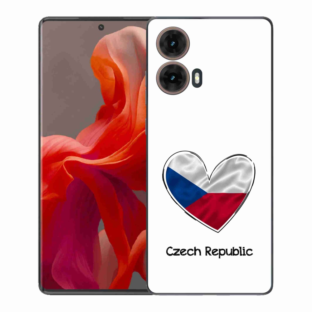 Gélový kryt mmCase na Motorola Moto G85 5G - vlajka srdca biele pozadie