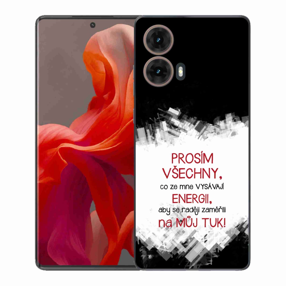 Gélový kryt mmCase na Motorola Moto G85 5G - vtipný text 1 červený