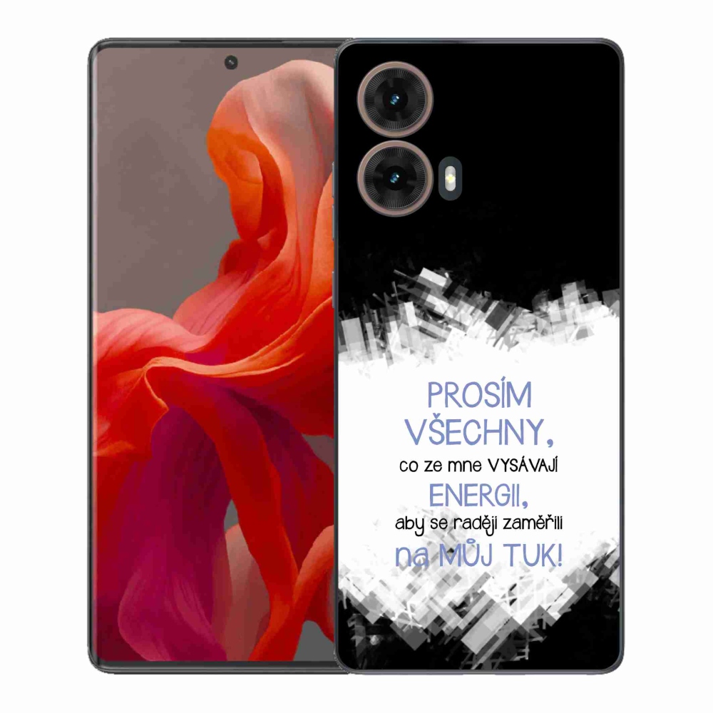 Gélový kryt mmCase na Motorola Moto G85 5G - vtipný text 1 modrý