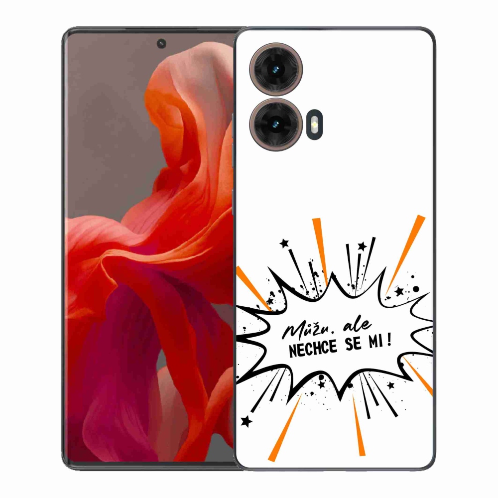 Gélový kryt mmCase na Motorola Moto G85 5G - vtipný text 11 biele pozadie