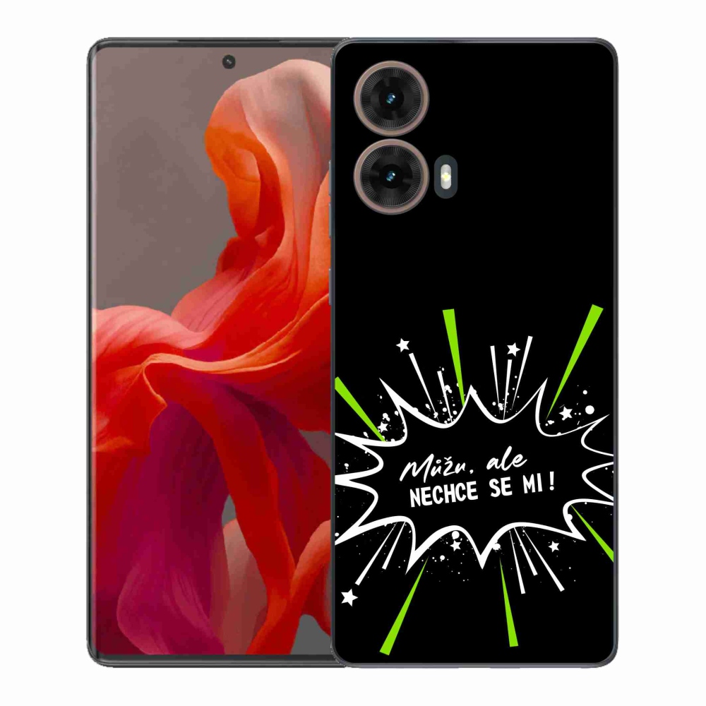 Gélový kryt mmCase na Motorola Moto G85 5G - vtipný text 11 čierne pozadie