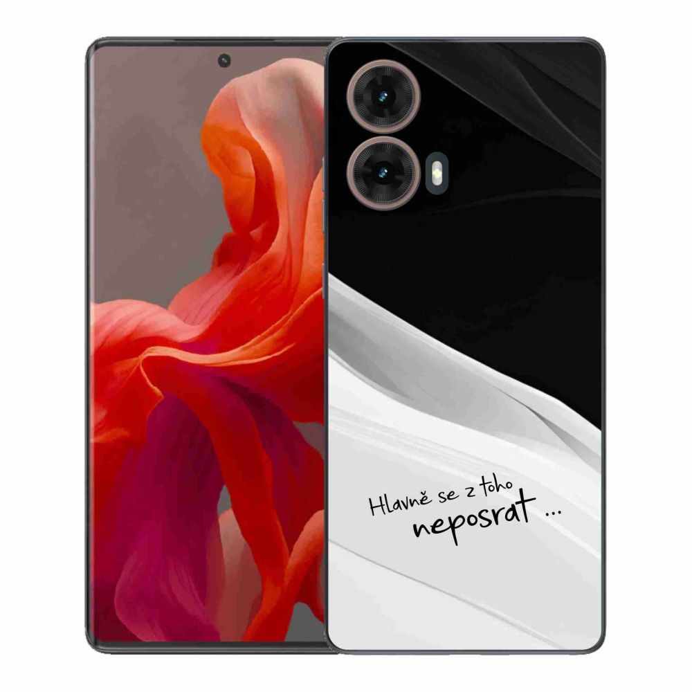 Gélový kryt mmCase na Motorola Moto G85 5G - vtipný text 13 bieločierne pozadie