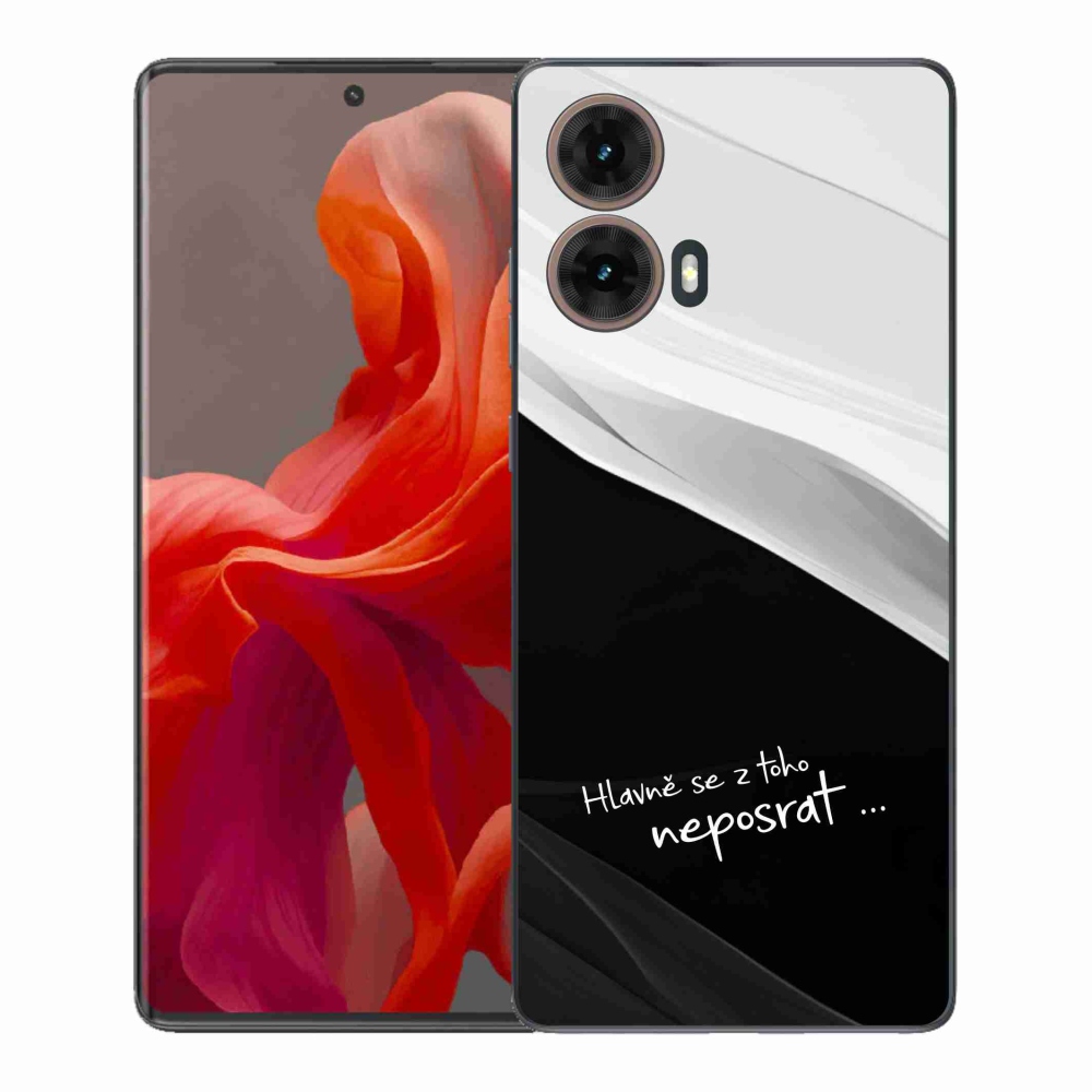 Gélový kryt mmCase na Motorola Moto G85 5G - vtipný text 13 čiernobiele pozadie