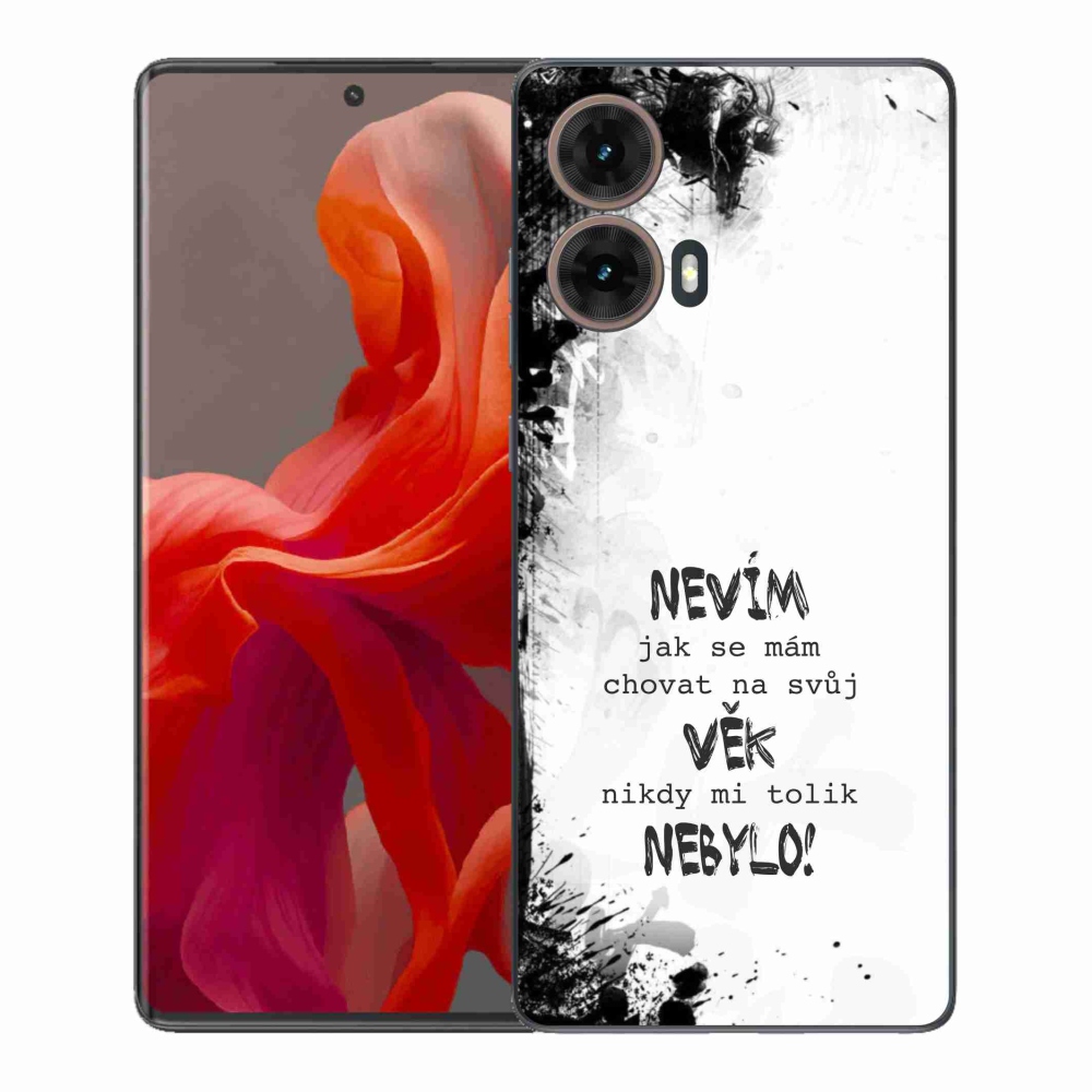 Gélový kryt mmCase na Motorola Moto G85 5G - vtipný text 14 biele pozadie