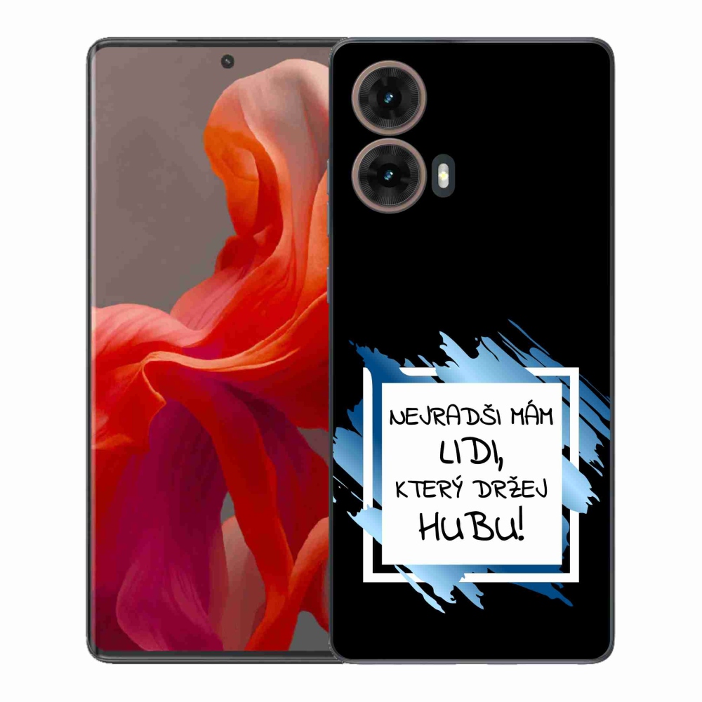 Gélový kryt mmCase na Motorola Moto G85 5G - vtipný text 7 bieločierne pozadie