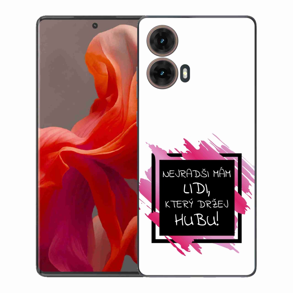 Gélový kryt mmCase na Motorola Moto G85 5G - vtipný text 7 čiernobiele pozadie