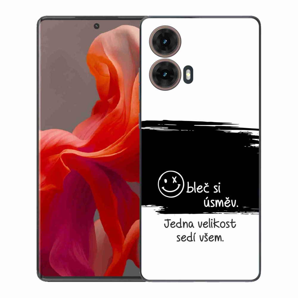 Gélový kryt mmCase na Motorola Moto G85 5G - vtipný text 8 čiernobiele pozadie