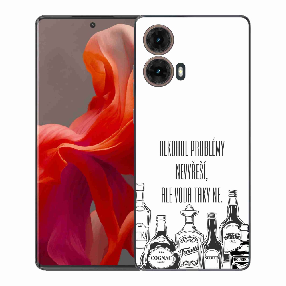 Gélový kryt mmCase na Motorola Moto G85 5G - vtipný text biele pozadie