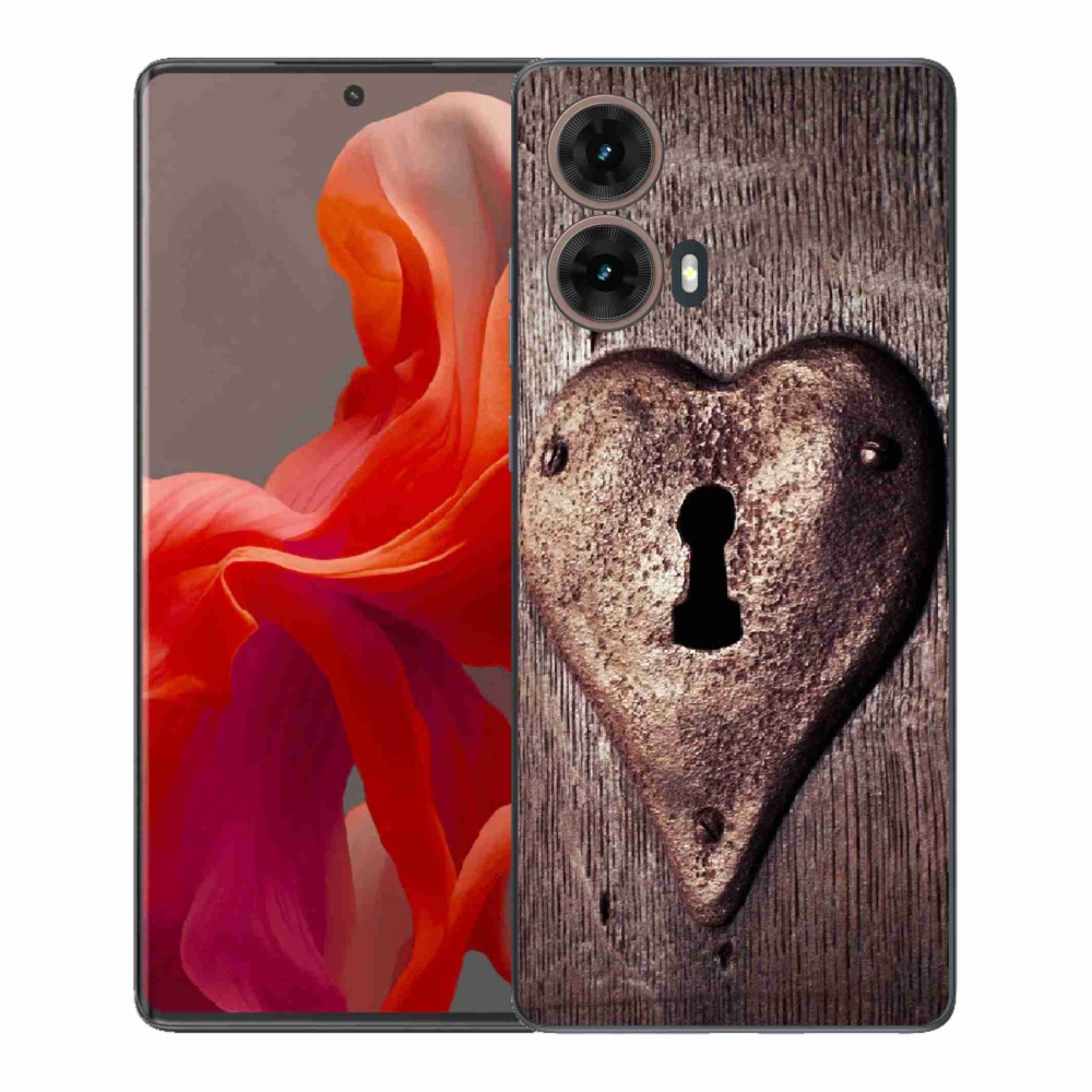 Gélový kryt mmCase na Motorola Moto G85 5G - zámok v tvare srdca