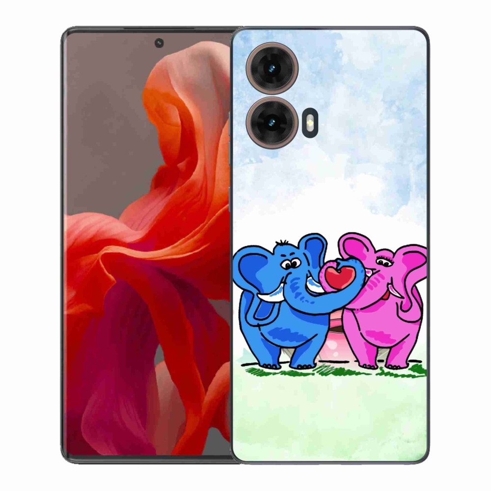 Gélový kryt mmCase na Motorola Moto G85 5G - zamilovaní slony