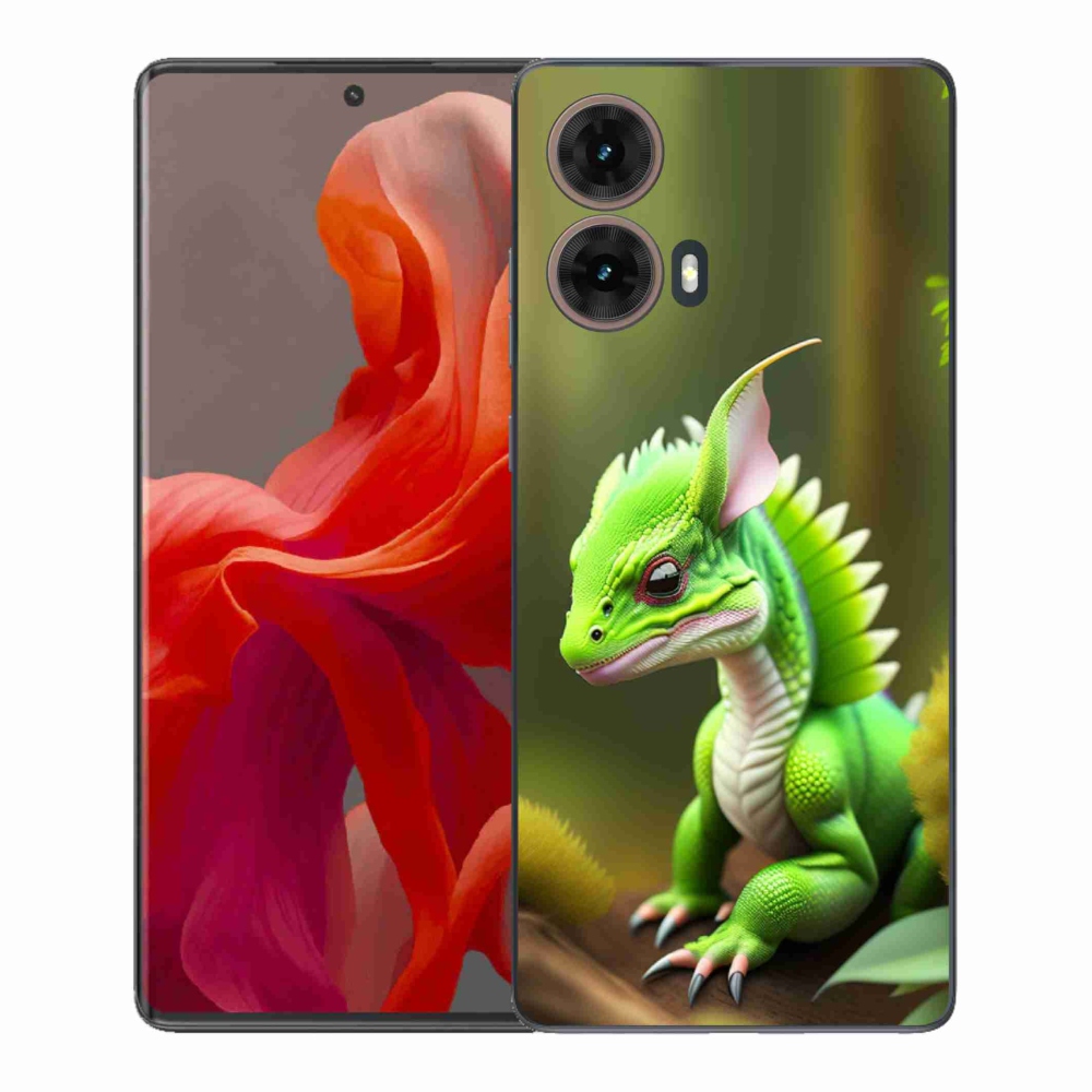 Gélový kryt mmCase na Motorola Moto G85 5G - zelený dráčik