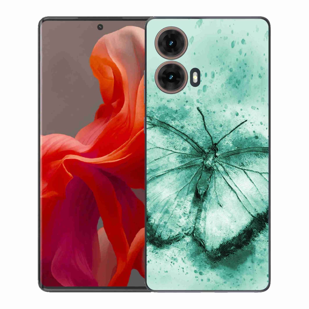 Gélový kryt mmCase na Motorola Moto G85 5G - zelený motýľ