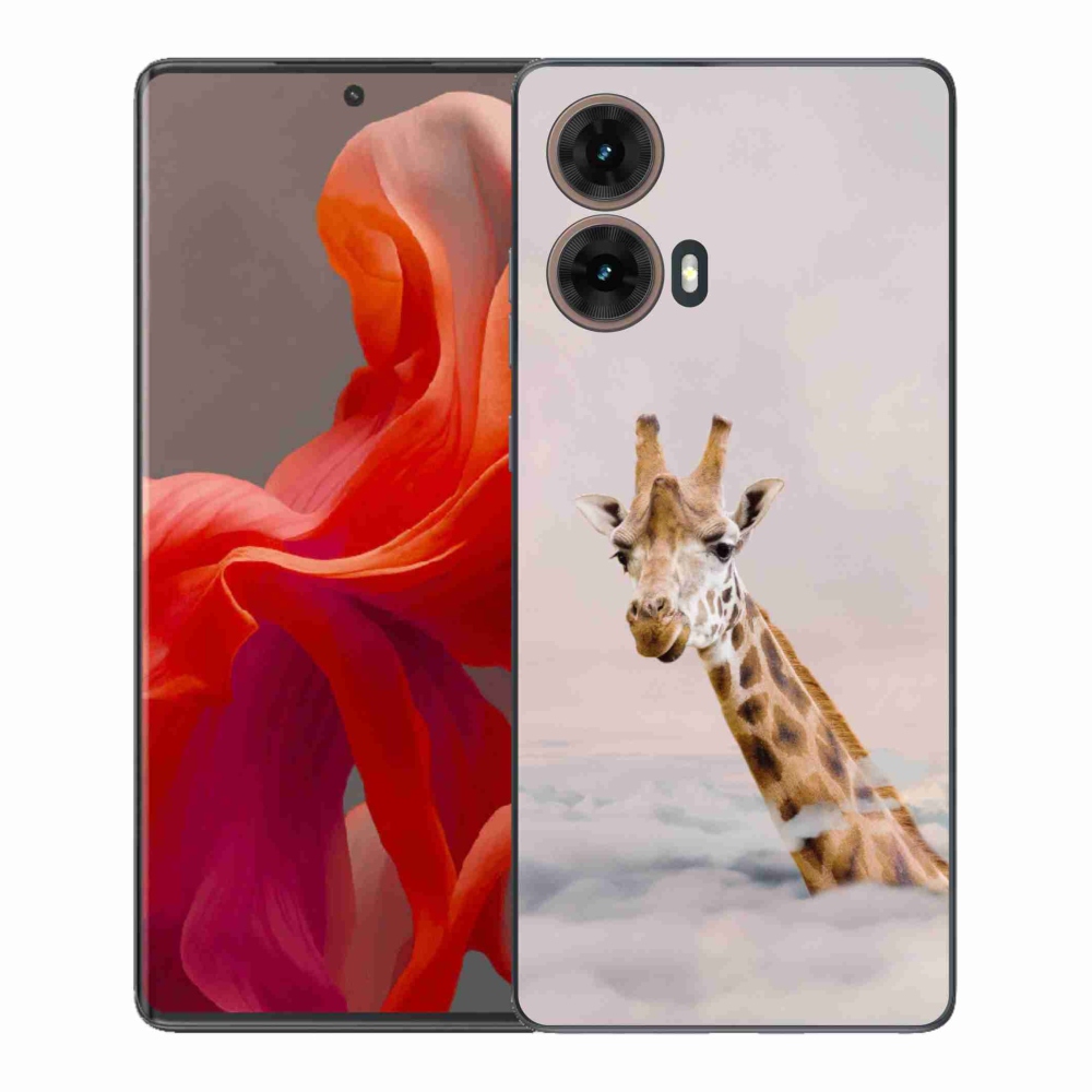 Gélový kryt mmCase na Motorola Moto G85 5G - žirafa v oblakoch
