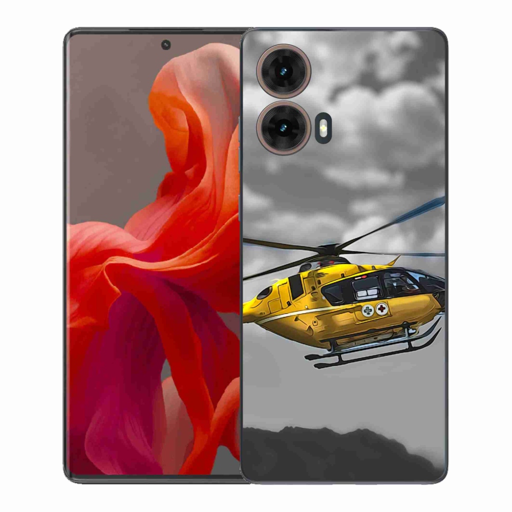 Gélový kryt mmCase na Motorola Moto G85 5G - žltá helikoptéra