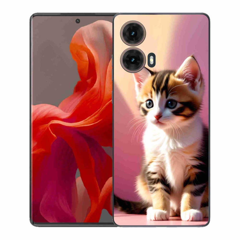 Gélový kryt mmCase na Motorola Moto G85 5G - zvedavé mačiatko 2