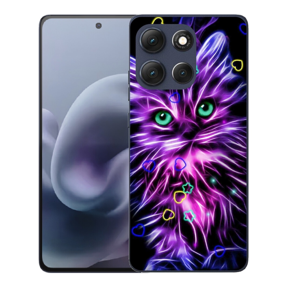 Gélový obal mmCase pre Motorola Moto G86 5G – abstraktná mačka