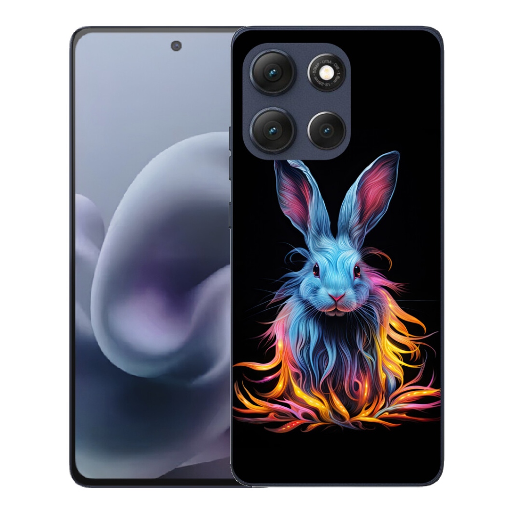Gélový obal mmCase pre Motorola Moto G86 5G – abstraktný zajac