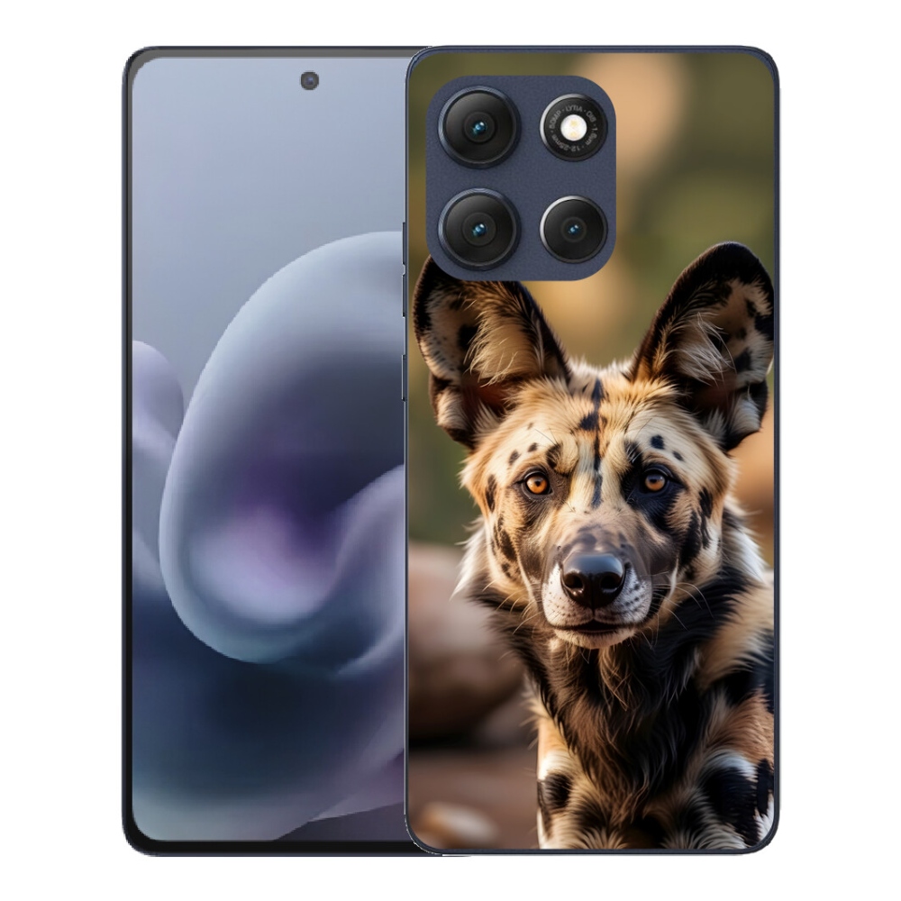 Gélový obal mmCase pre Motorola Moto G86 5G – africký divoký pes