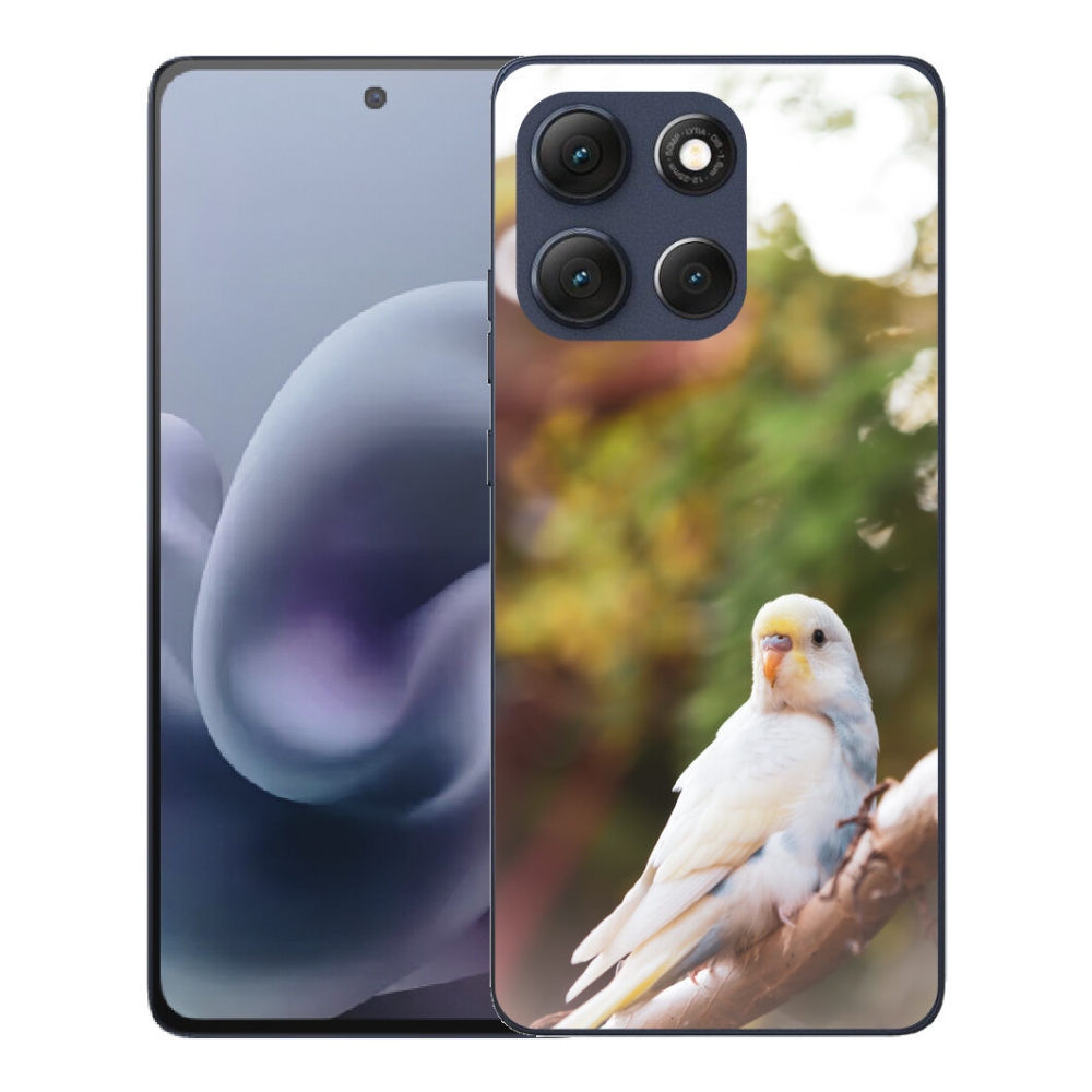 Gélový obal mmCase pre Motorola Moto G86 5G – biela andulka