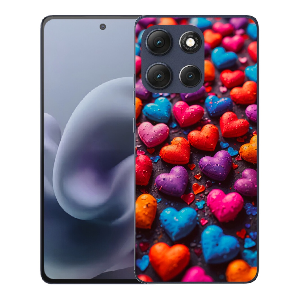 Gélový obal mmCase pre Motorola Moto G86 5G – farebné srdiečka