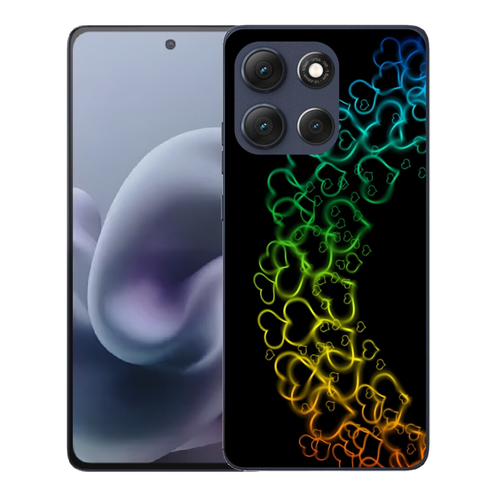 Gélový obal mmCase pre Motorola Moto G86 5G – farebné srdiečka