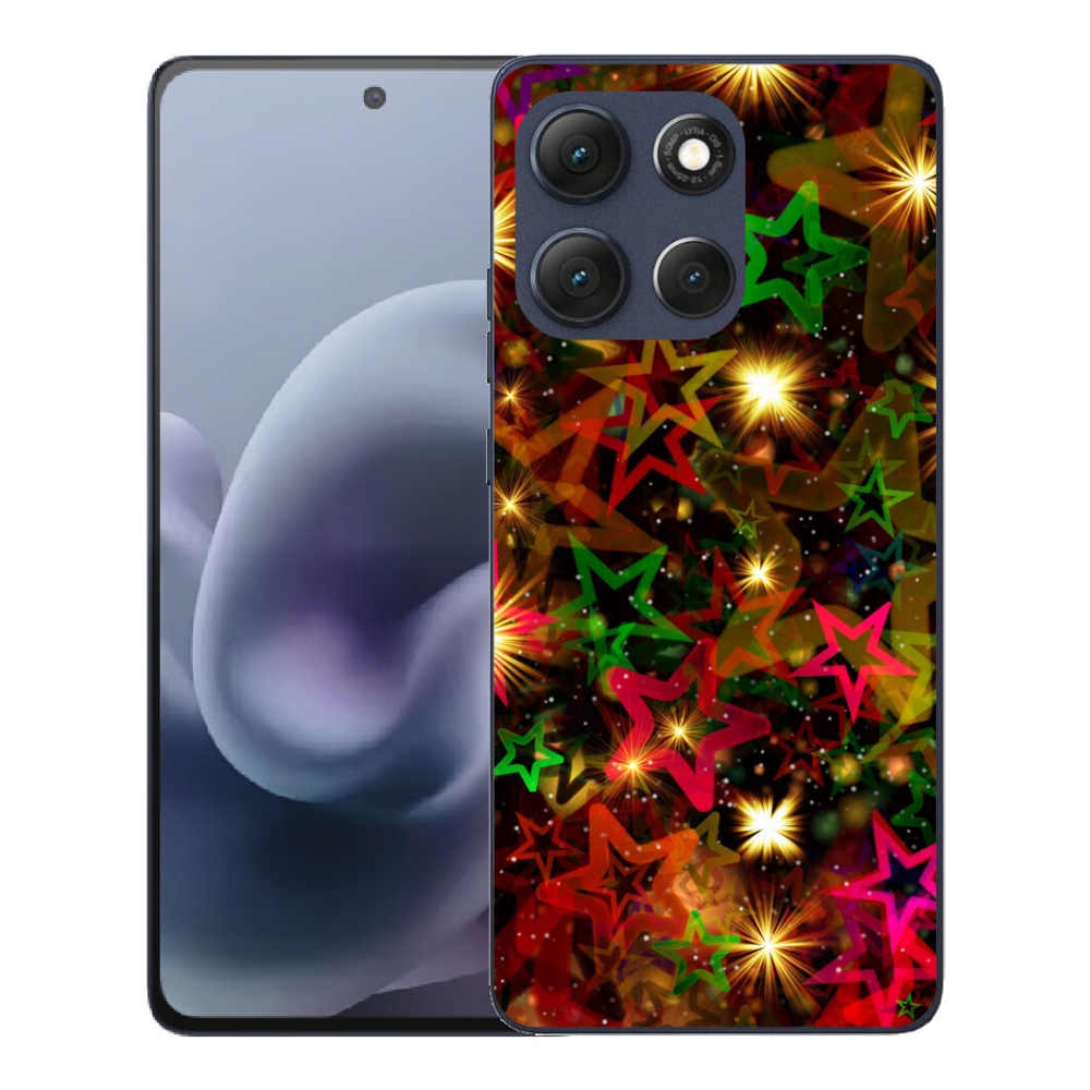 Gélový obal mmCase pre Motorola Moto G86 5G – farebné hviezdičky