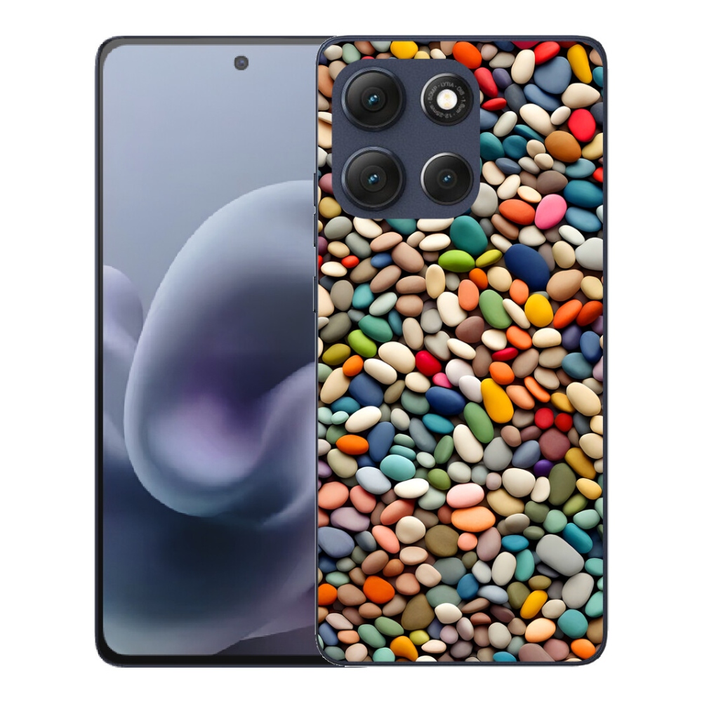 Gélový obal mmCase pre Motorola Moto G86 5G – farebné kamienky 2