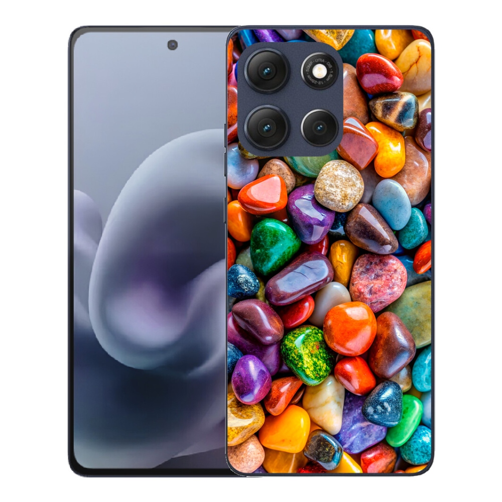 Gélový obal mmCase pre Motorola Moto G86 5G – farebné kamienky