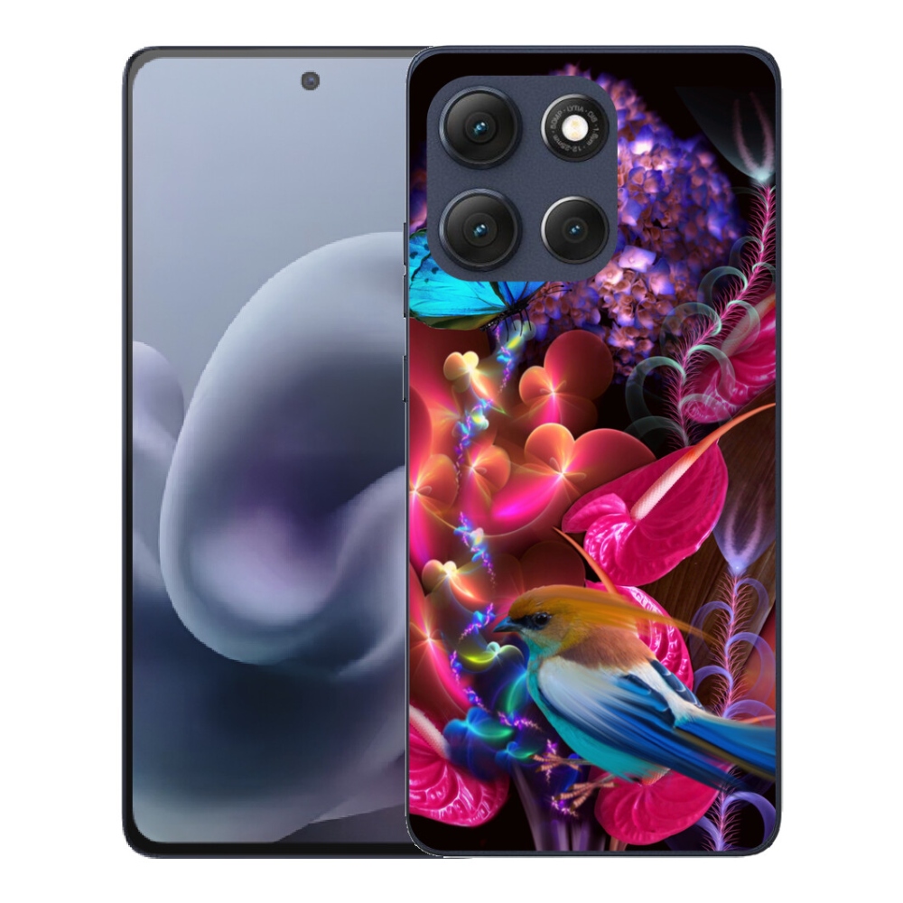 Gélový obal mmCase pre Motorola Moto G86 5G – farebné kvety