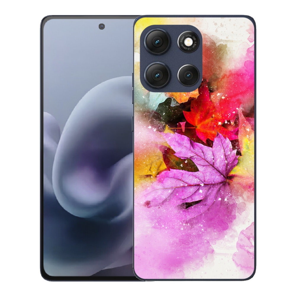 Gélový obal mmCase pre Motorola Moto G86 5G – farebné listy