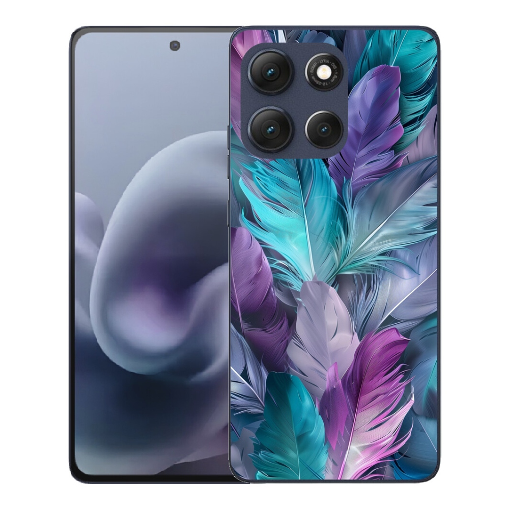 Gélový obal mmCase pre Motorola Moto G86 5G – farebné pierka 2