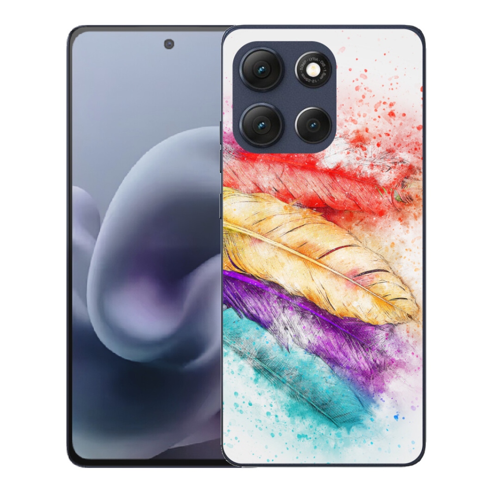 Gélový obal mmCase pre Motorola Moto G86 5G – farebné pierka