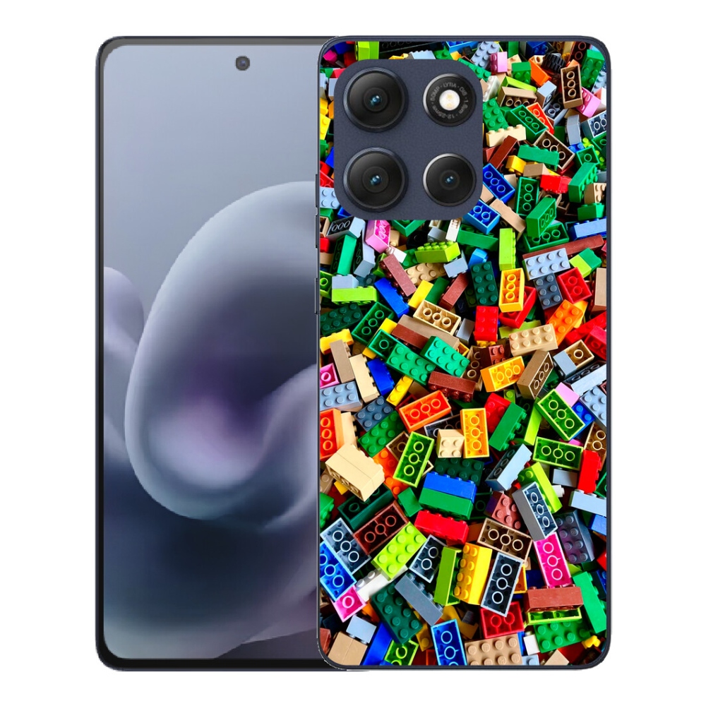 Gélový obal mmCase pre Motorola Moto G86 5G – farebné stavebné kocky