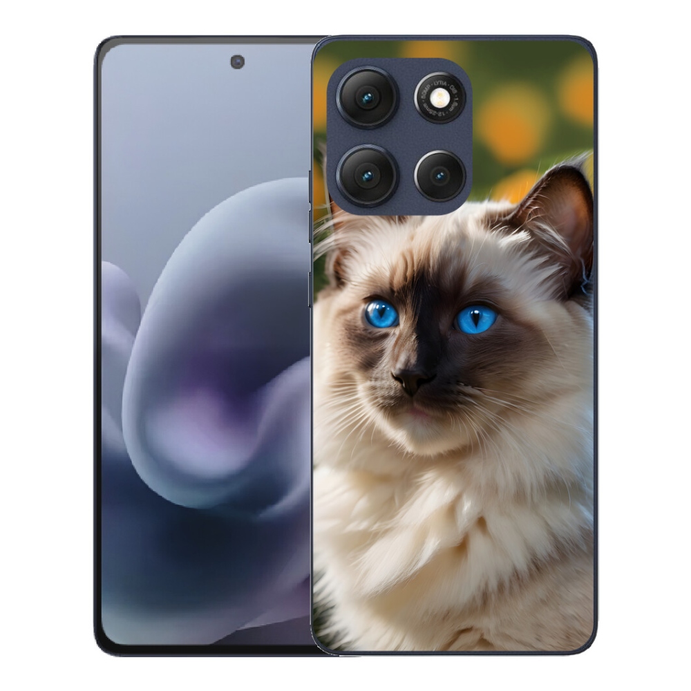 Gélový obal mmCase pre Motorola Moto G86 5G – biely ragdoll