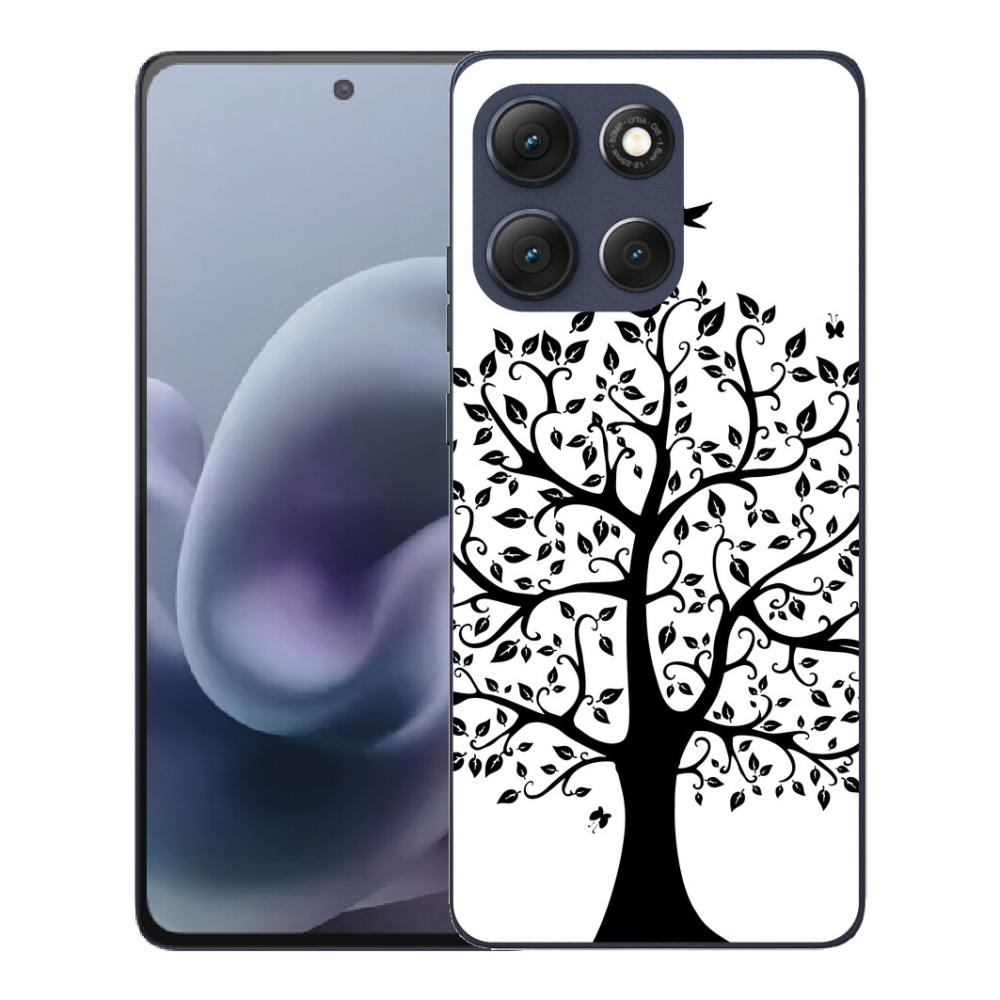 Gélový obal mmCase pre Motorola Moto G86 5G – čierno-biely strom