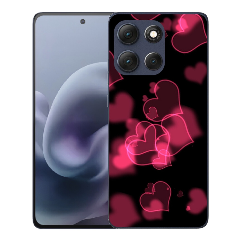 Gélový obal mmCase na Motorola Moto G86 5G – červené srdiečka