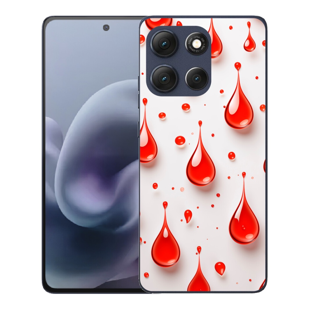 Gélový obal mmCase pre Motorola Moto G86 5G – červené kvapky